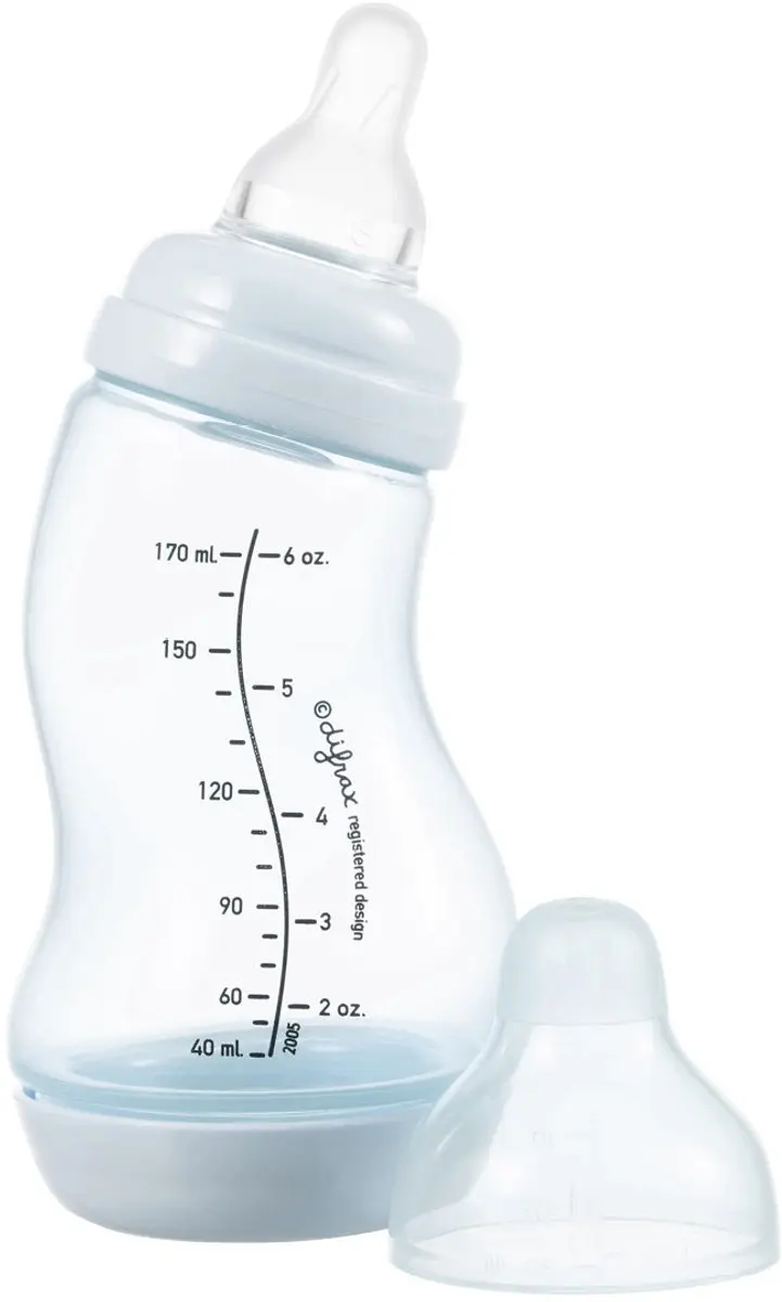 Difrax Babyfles Natural 170ml - Lichtblauw - afbeelding 6 van 6