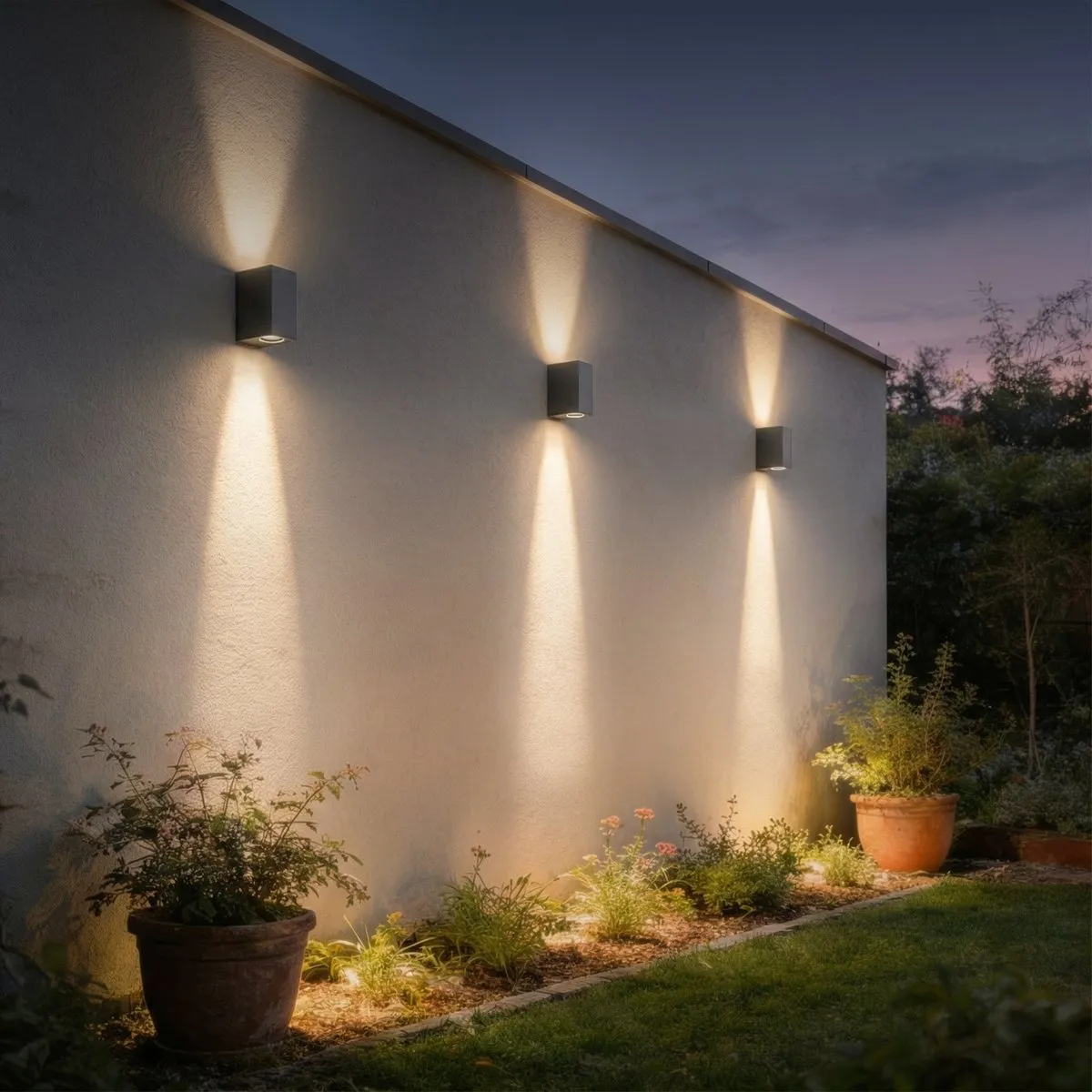 Calex Wandlamp Bergamo 2x GU10 IP54 Antraciet - 4 Stuks