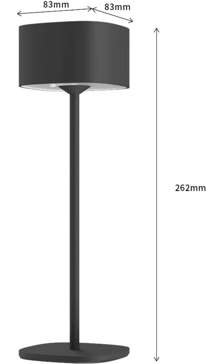 Calex Serino Oplaadbare Tafellamp 2 Stuks - Zwart - afbeelding 6 van 6