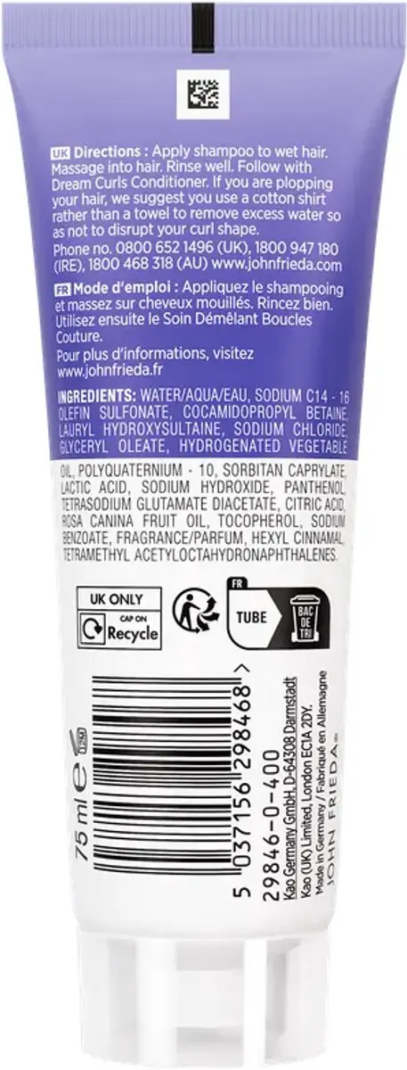 John Frieda Frizz Ease Dream Curls Shampoo 75ml