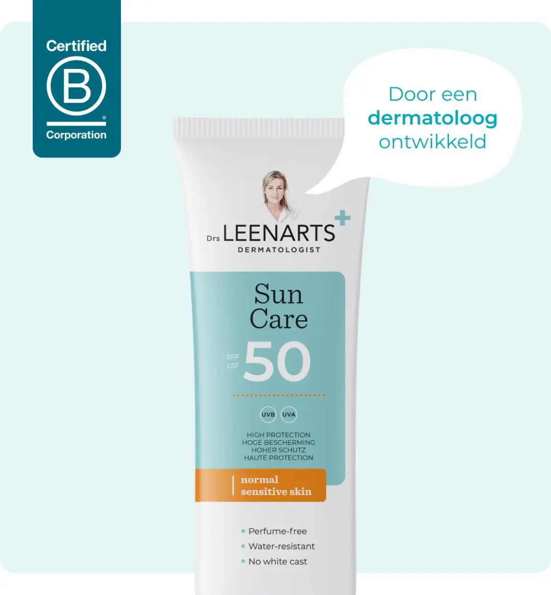 Drs Leenarts Zonnebrand SPF50 Gezicht & Lichaam 100ml - Parfumvrij