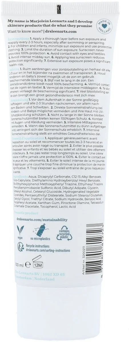 Drs Leenarts Zonnebrand SPF50 Gezicht & Lichaam 100ml - Parfumvrij - afbeelding 6 van 6