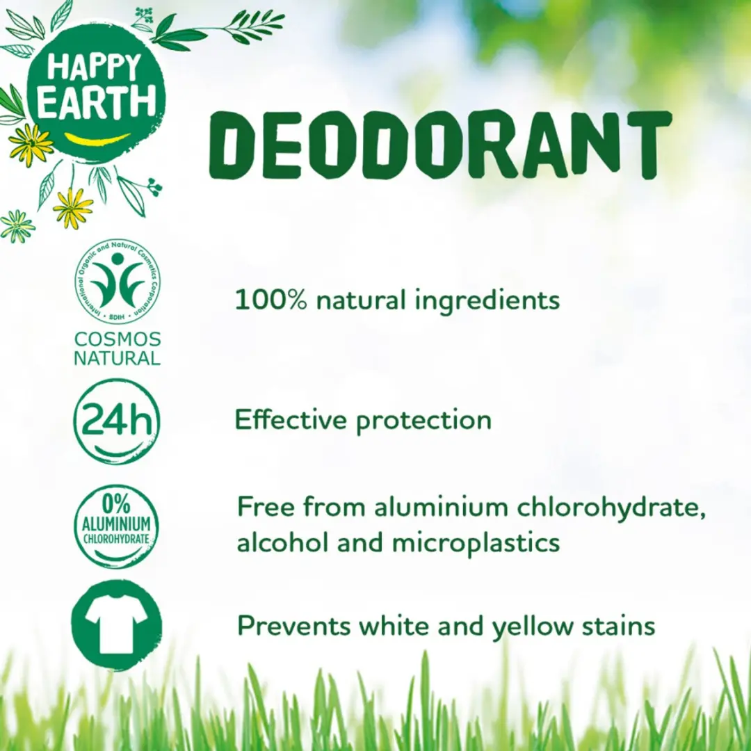Happy Earth Jasmine Ho Wood Deodorant Stick 40g