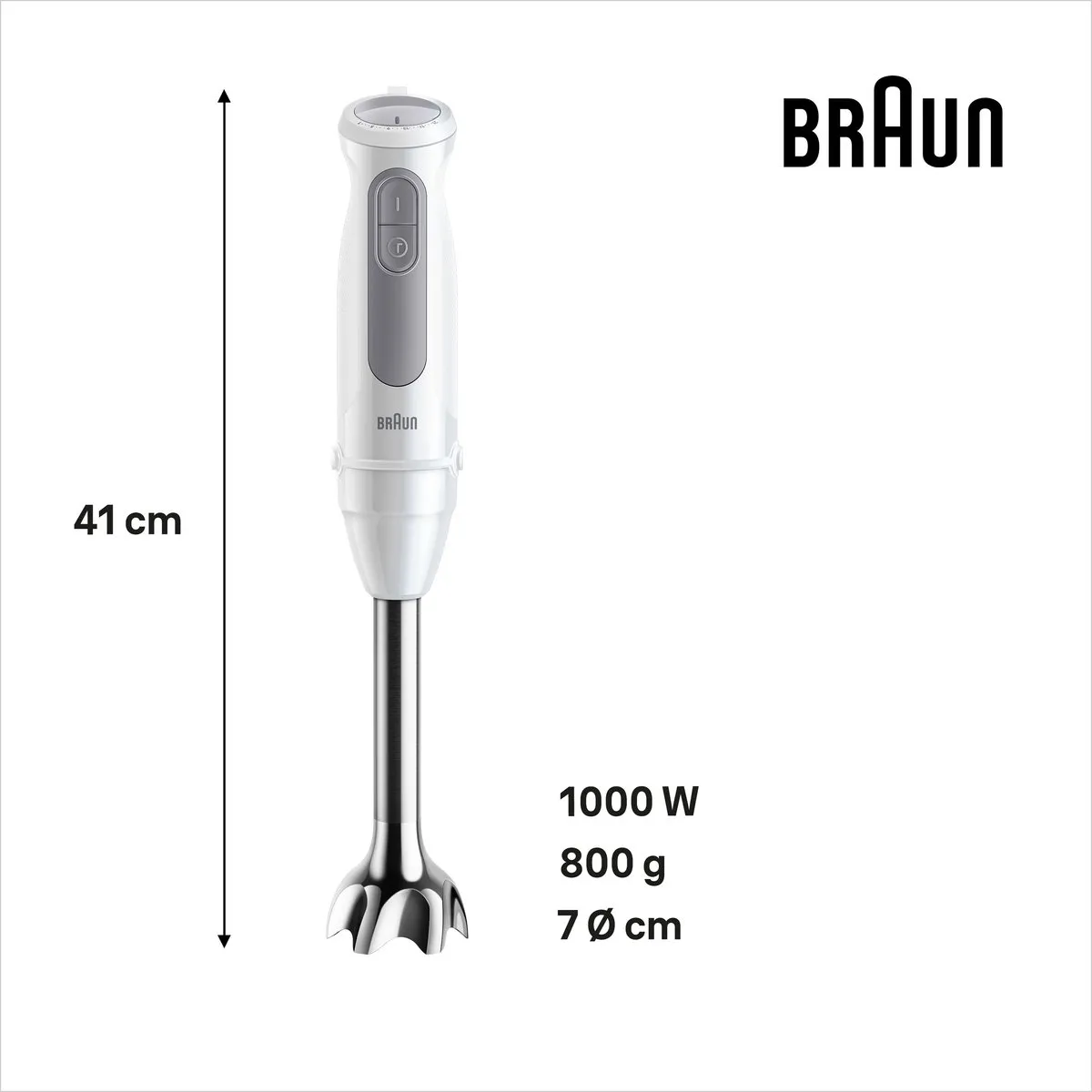 Braun MultiQuick 5 MQ50.201M Staafmixer - 1000W - Wit