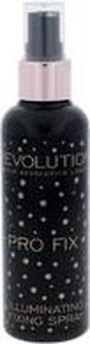 Makeup Revolution Illuminating Fixing Spray 100ml - Goud/Roz/Zwart