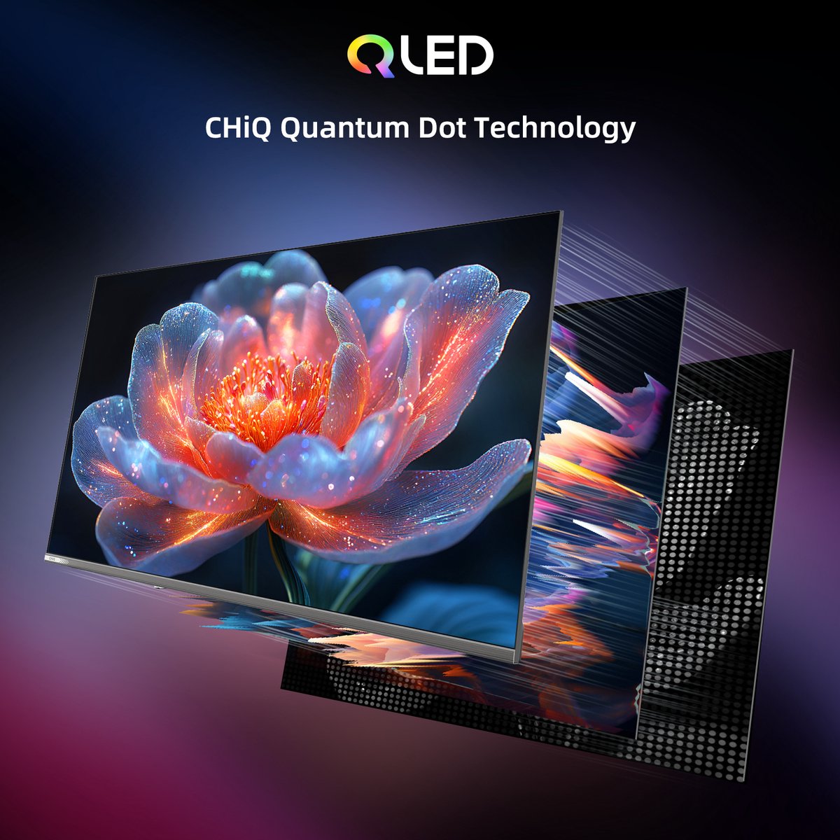 CHiQ L43QM10V - Smart TV 43 Inch - QLED Pro Google TV - Full HD - Randloos Metal Design - Dolby Audio - 2025 Nieuw