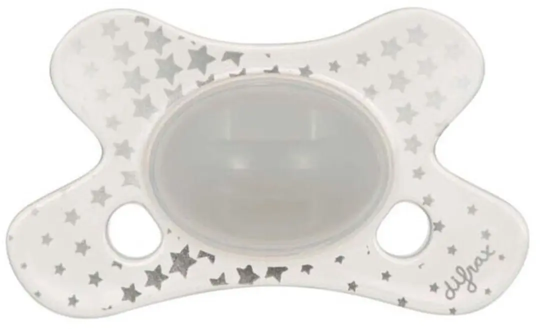 Difrax Fopspeen Natural 0+ Glow In The Dark - 2 Stuks