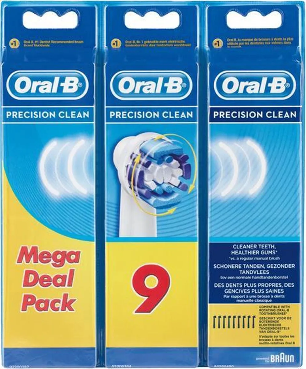 Oral-B Precision Clean EB20 Opzetborstels - 9 Stuks