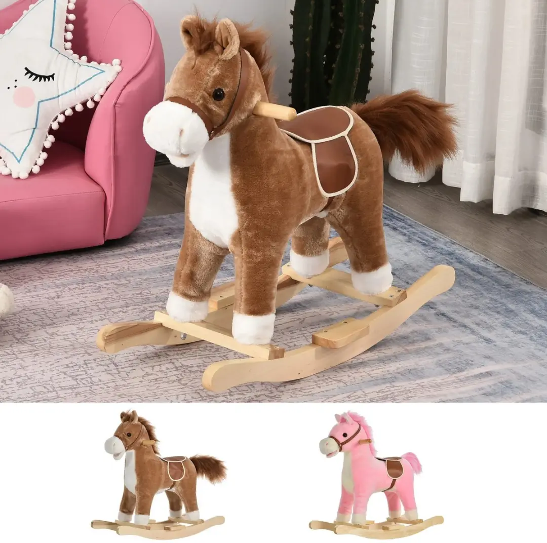 Homcom Peuterstoel Paard - Roze