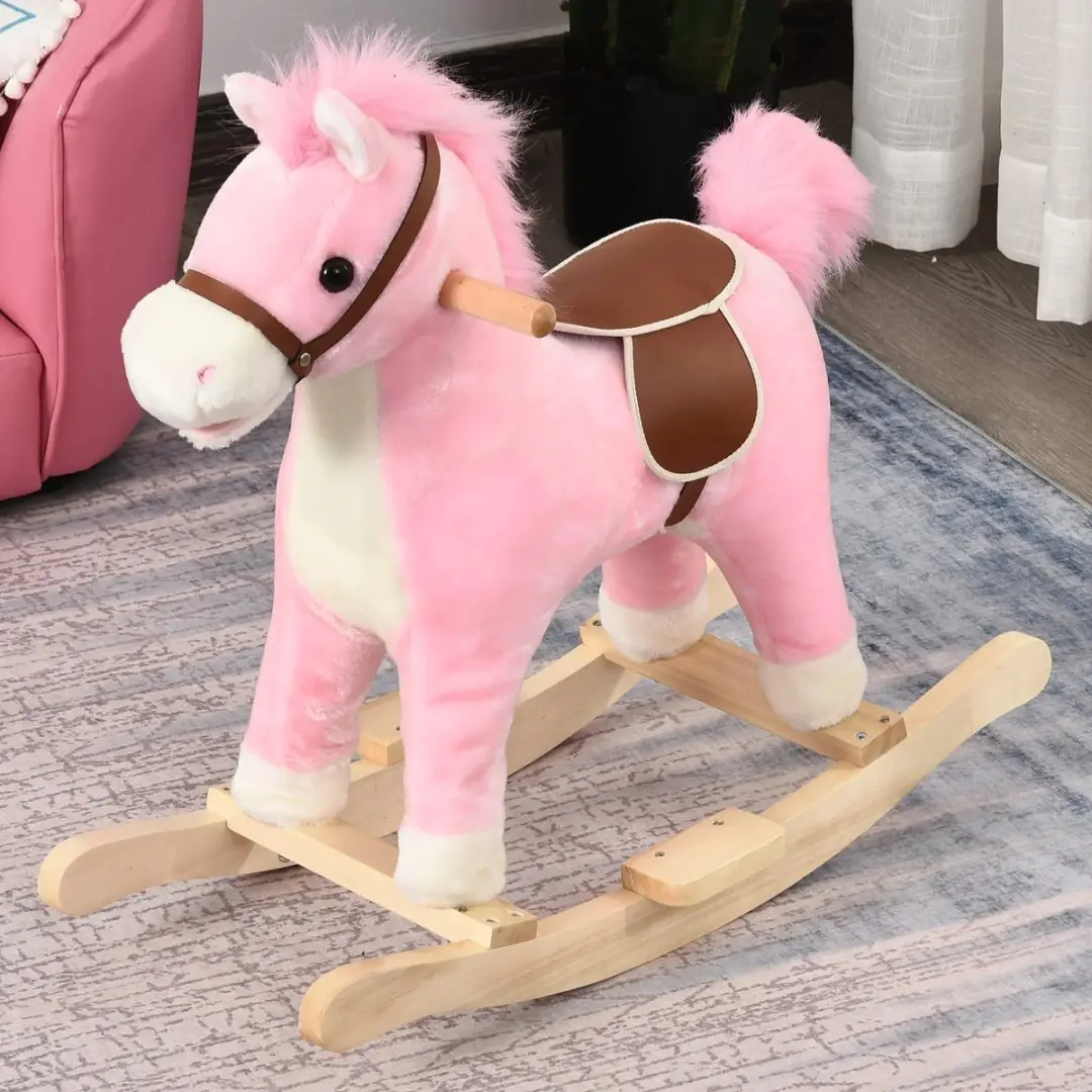 Homcom Peuterstoel Paard - Roze