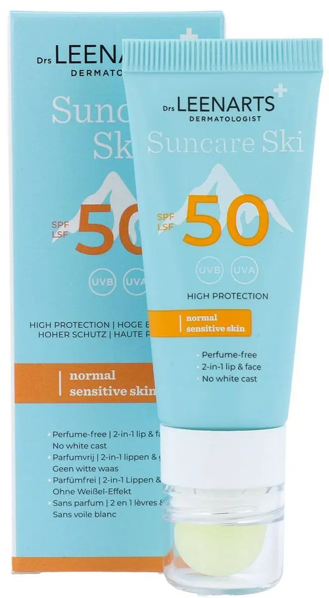 Drs Leenarts Suncare Ski Combi-tube - Zonnebrand SPF50 20ml + Lippenbalsem SPF25