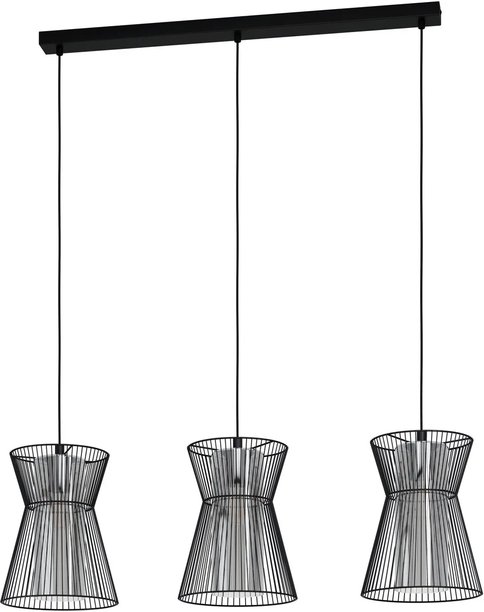 Eglo Maseta Hanglamp E27 - 3 Lichtpunten - 93 cm - Zwart