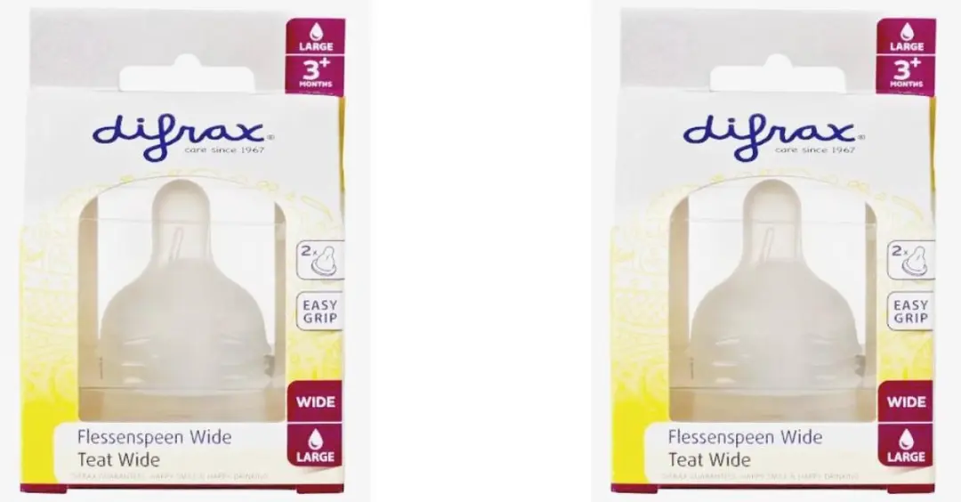 Difrax Flessenspeen Wide Large - 4 Stuks