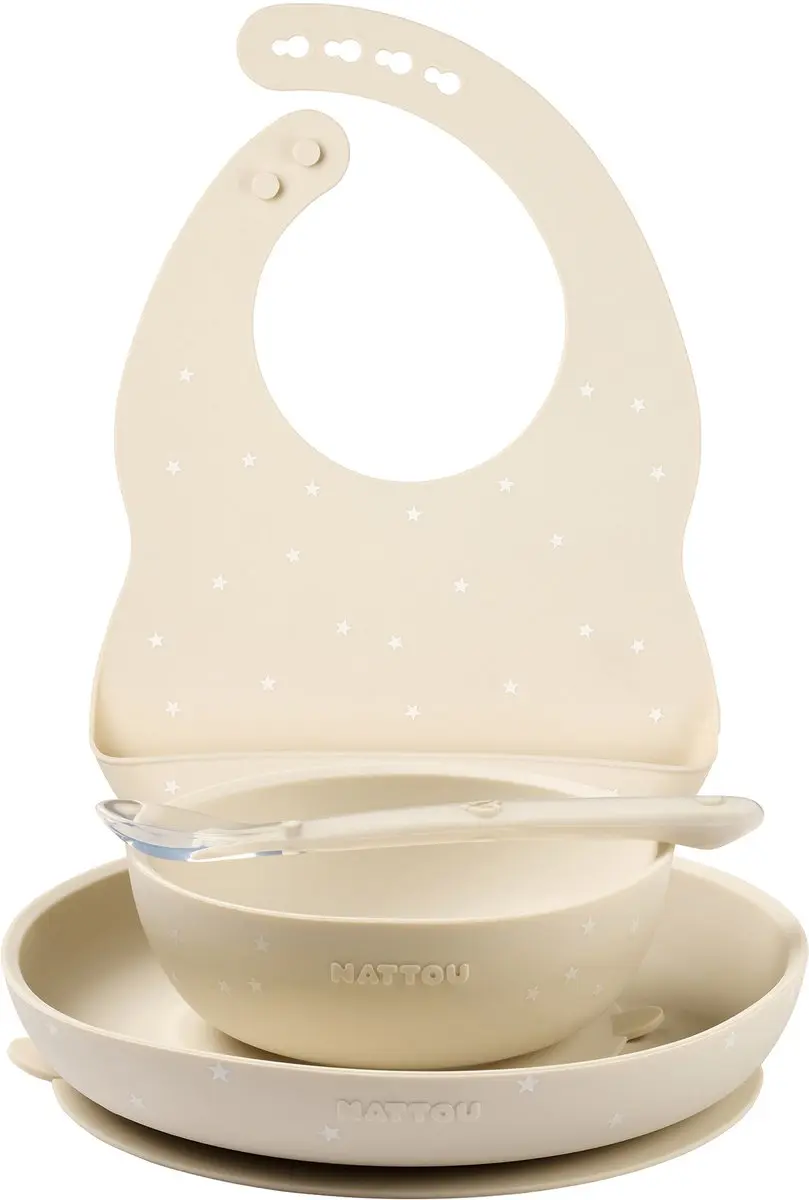 Nattou Silicone Kinderservies Bavet