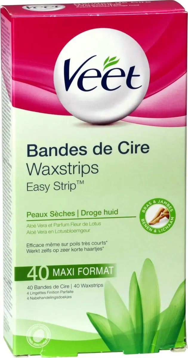 Veet Ontharingsstrips Benen & Lichaam Easy-Gelwax - 40 Stuks