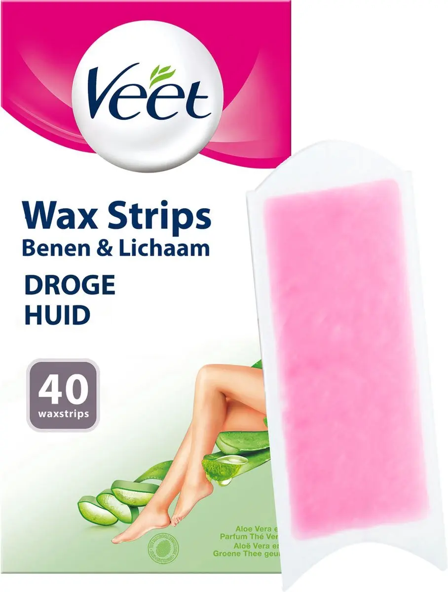 Veet Ontharingsstrips Benen & Lichaam Easy-Gelwax - 40 Stuks - afbeelding 6 van 6