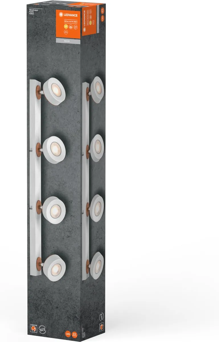 LEDVANCE Decor Spot Pluto White 4 Spot - 19,2W 1250lm Warm Wit