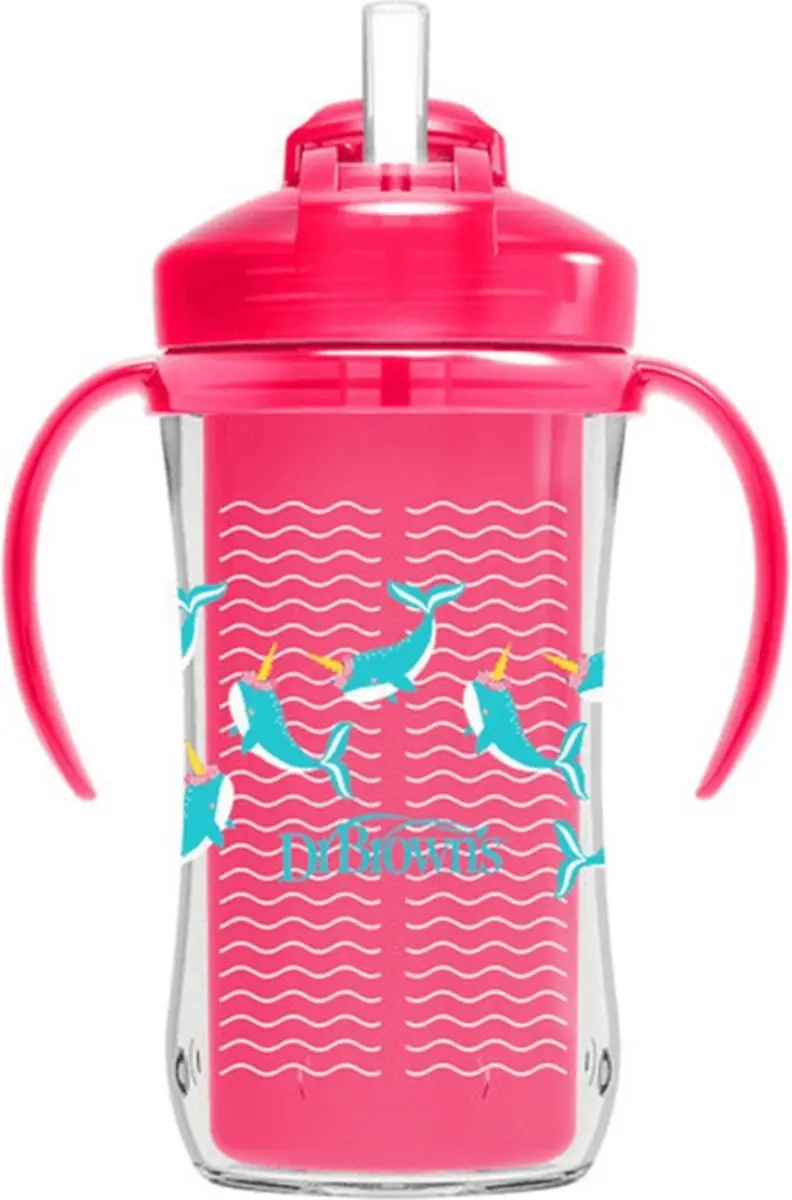 Dr. Brown's Thermische Mok met Rietje 300ml