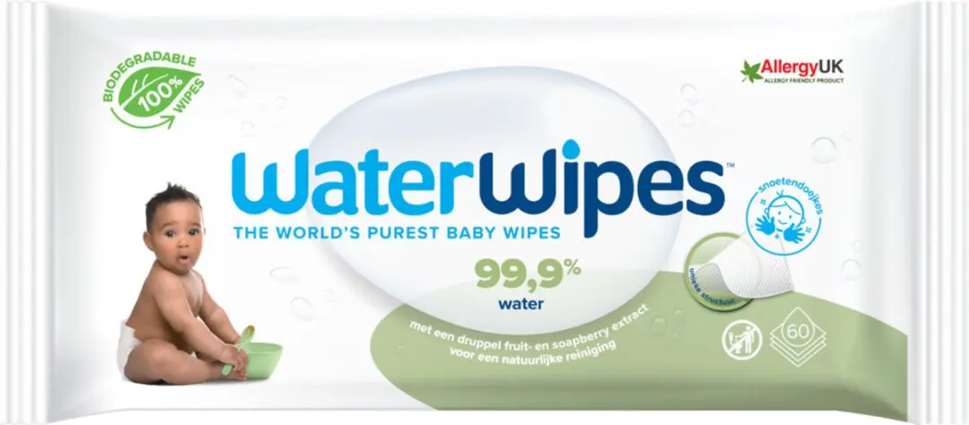 WaterWipes Snoetenpoetser Soapberry Babydoekjes 60 Stuks