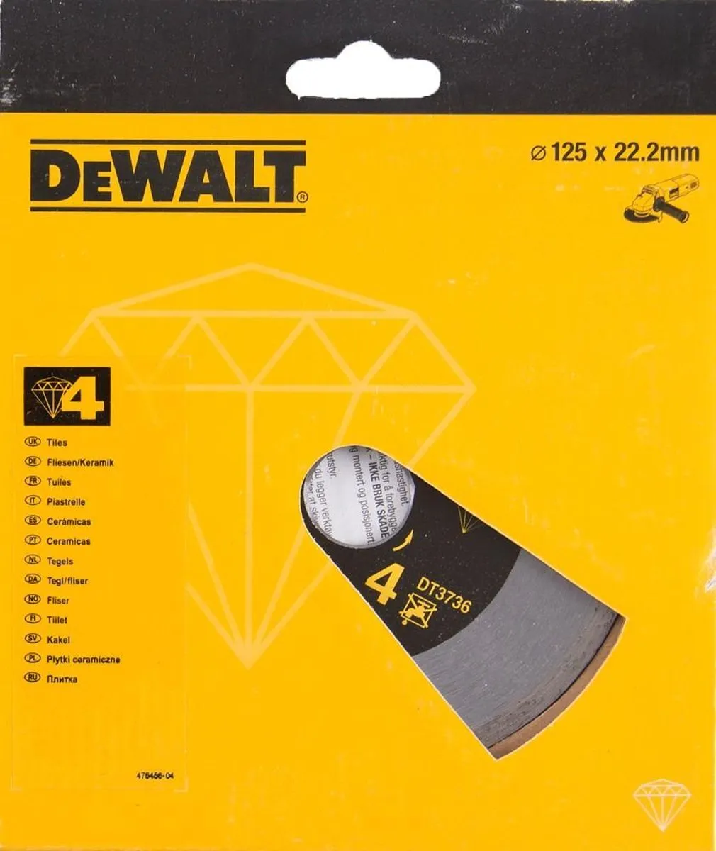 DeWalt DT3736 Diamantdoorslijpschijf 125mm