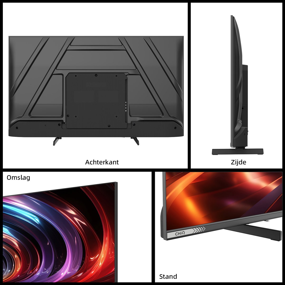 CHiQ L40QST - Smart TV 40 Inch - QLED Pro Google TV - FHD 1080P - Randloos Metal Design - Dolby Audio - 2025 Nieuw