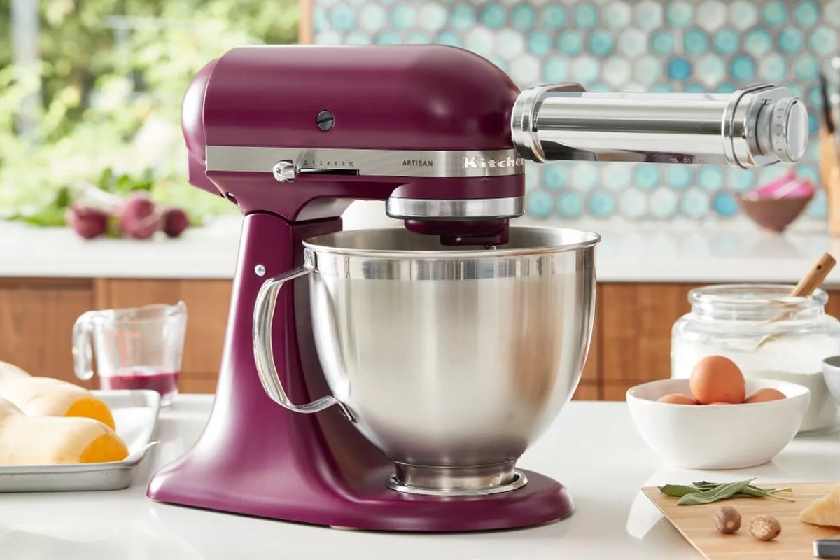 KitchenAid 5KSM195PSEBE Keukenmachine - 300W - 10 Snelheden - Bordeauxrood - afbeelding 6 van 6
