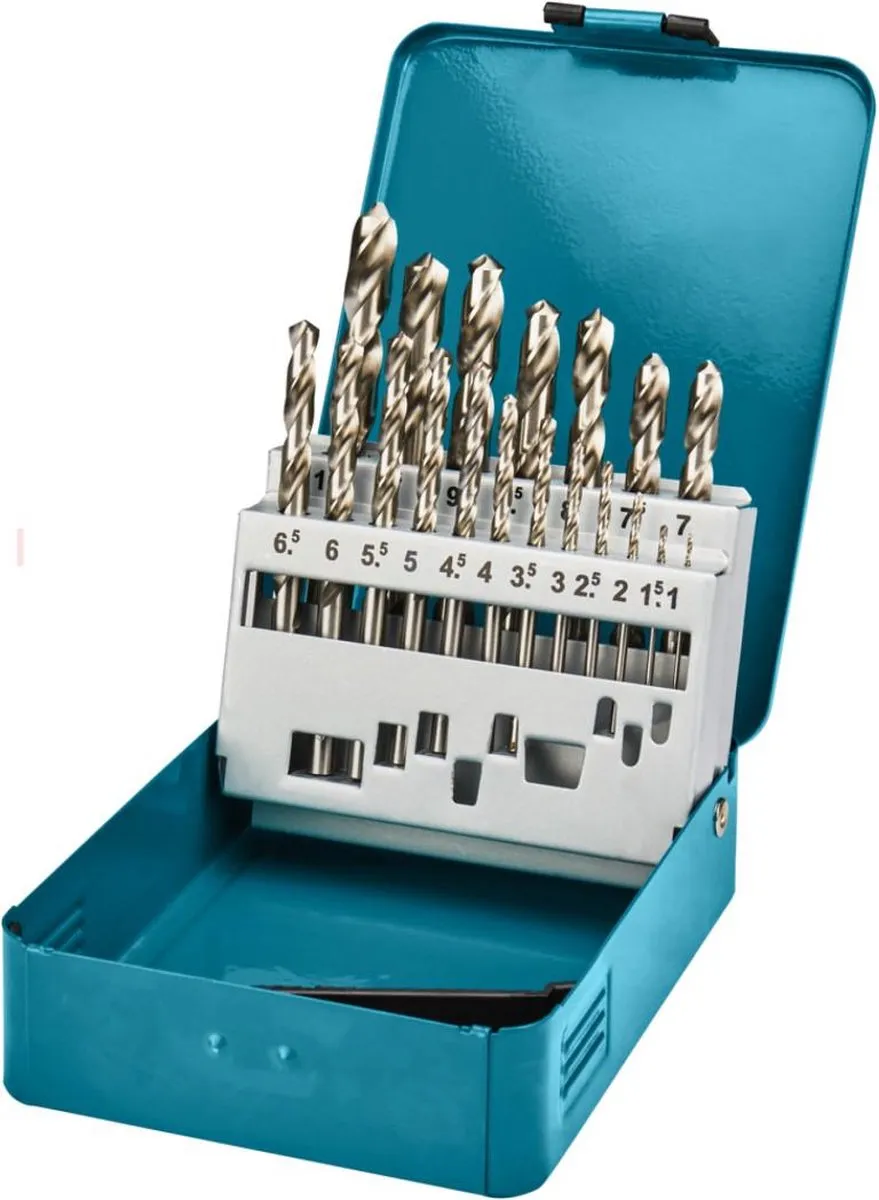 Makita D54025 Metaalborenset 19-delig - HSS-G