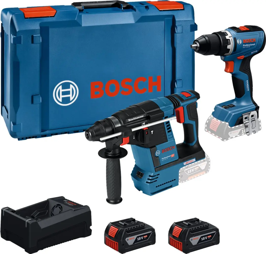 Bosch Professional 18V Accu Gereedschap Combiset GSR18V-65 GBH18V-26