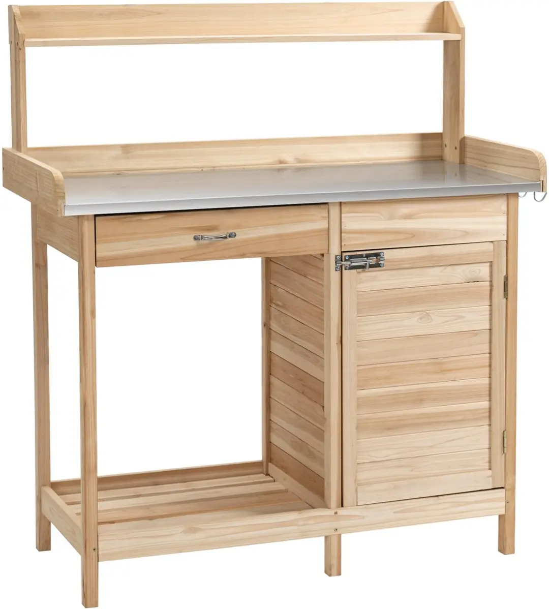 Outsunny Plantentafel Vurenhout 112x48x125cm