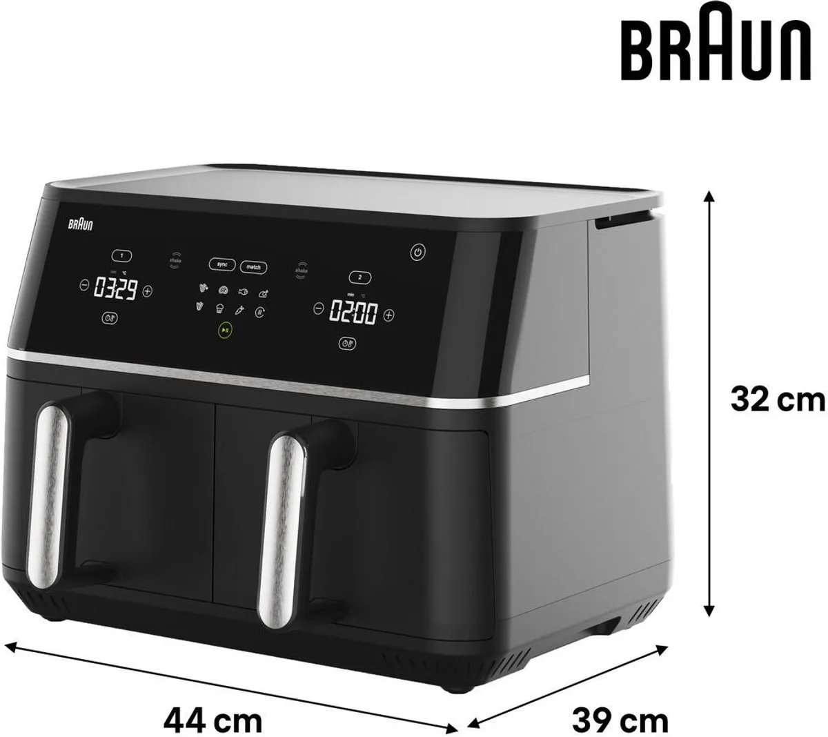Braun TwinCook 5 TD5030IBK Dubbele Airfryer 10L - 2400W - afbeelding 6 van 6
