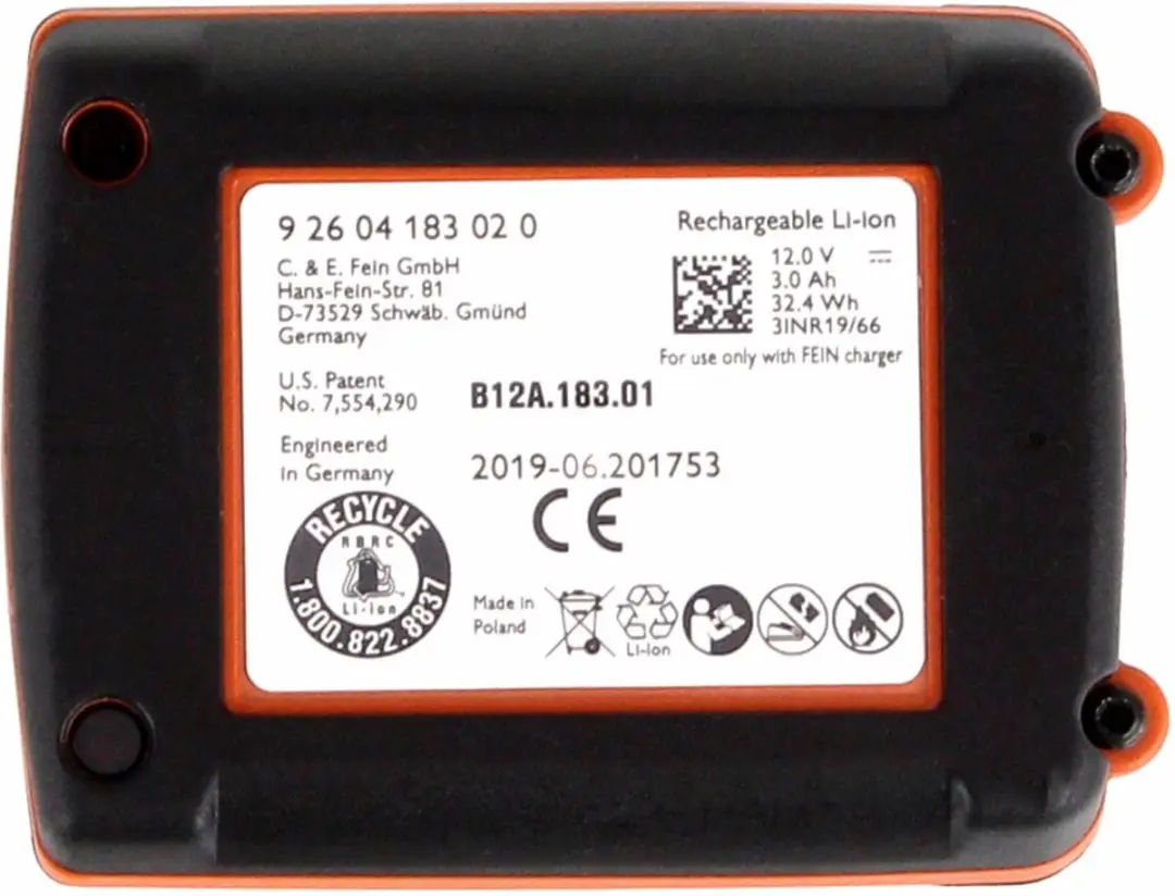 Fein Accupack 12V 3.0Ah Li-ion 92604183020 - afbeelding 6 van 6