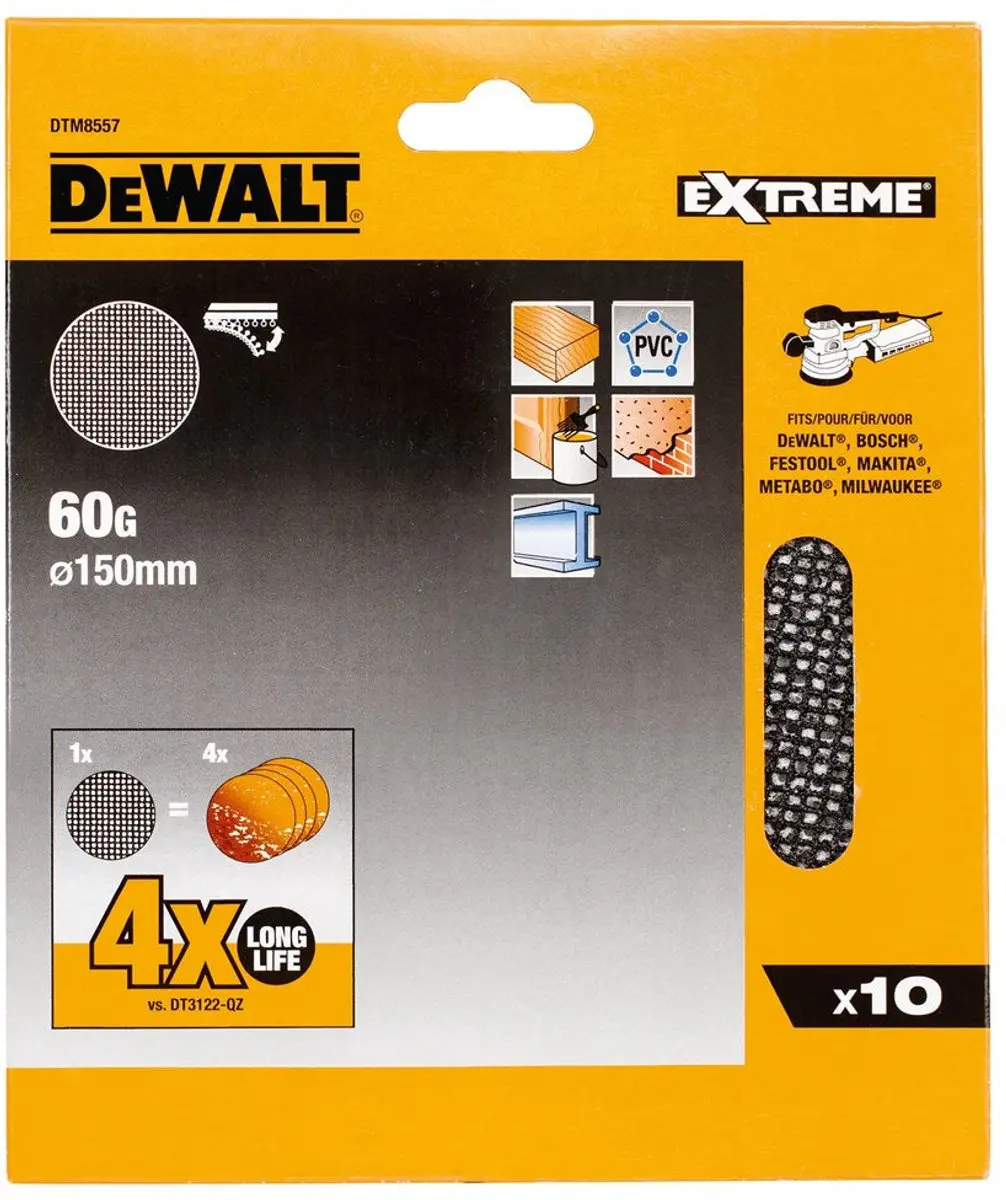 DeWalt DTM8557 Mesh Schuurgaas 150mm - K60 - 1 Stuk