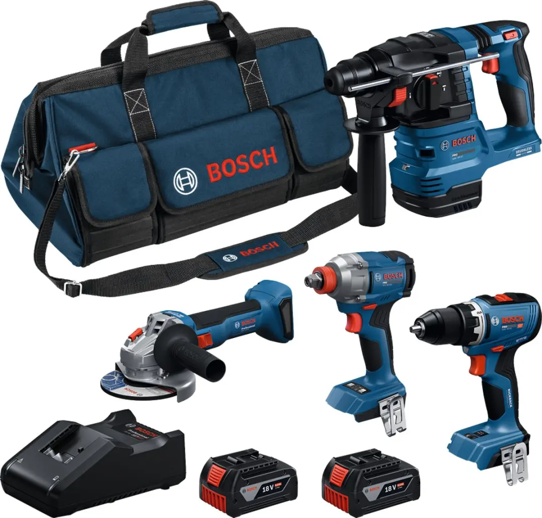 Bosch Professional 18V 4-delige Accu Gereedschapsset
