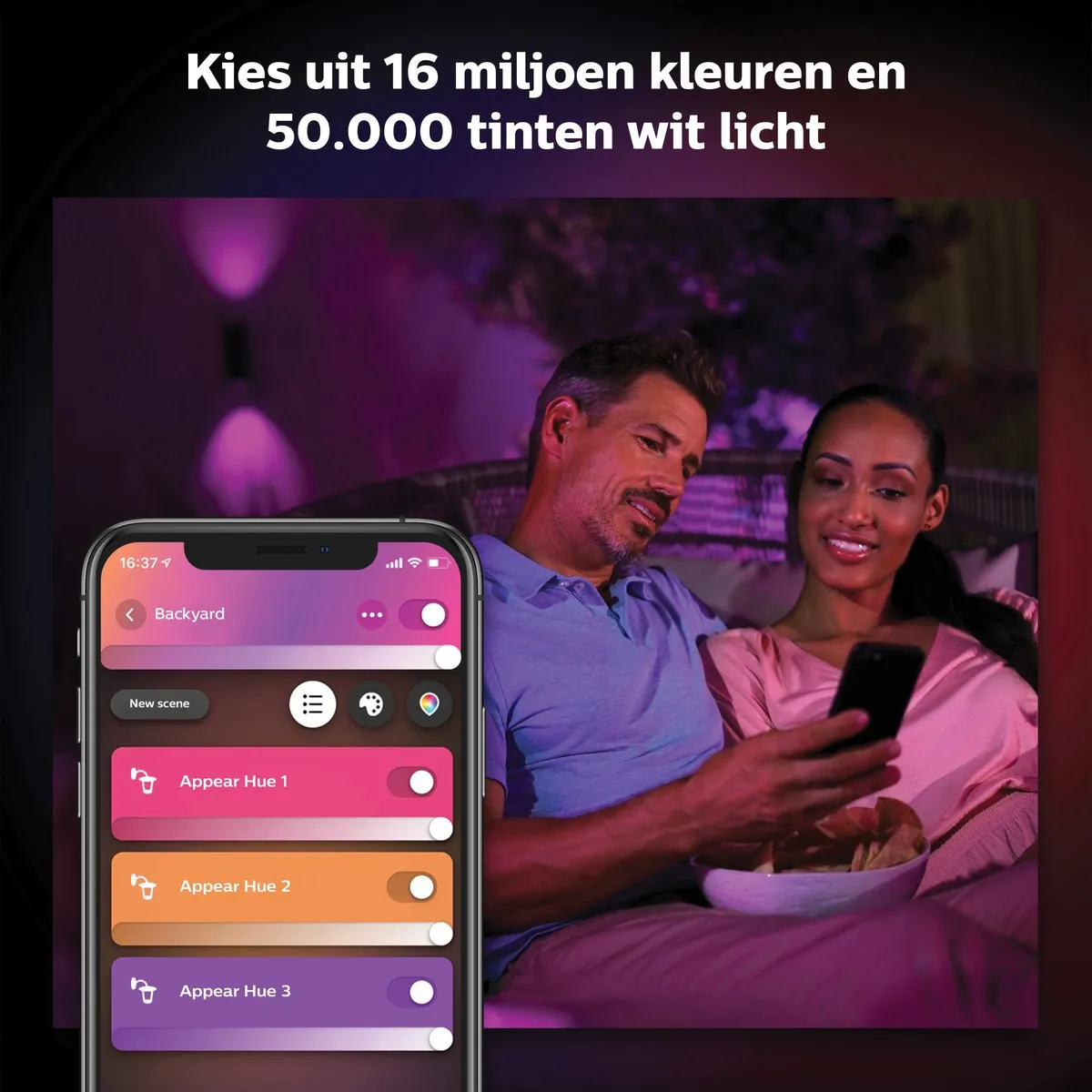 Philips Hue Appear Muurlamp - Zwart