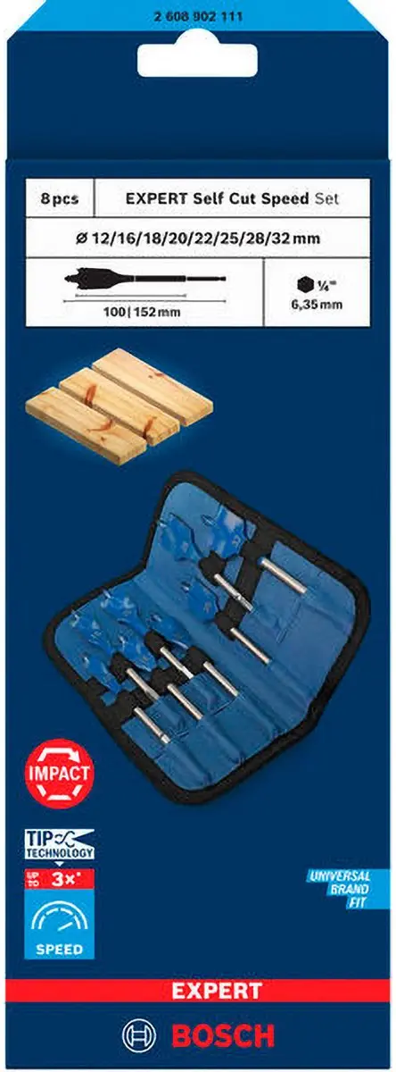 Bosch EXP SelfCutSpeed Vlakfrezenset 8-delig 2608902111