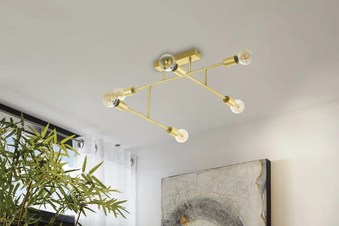 Eglo Belsiana Plafondlamp 8xE27 - 89cm - Goud