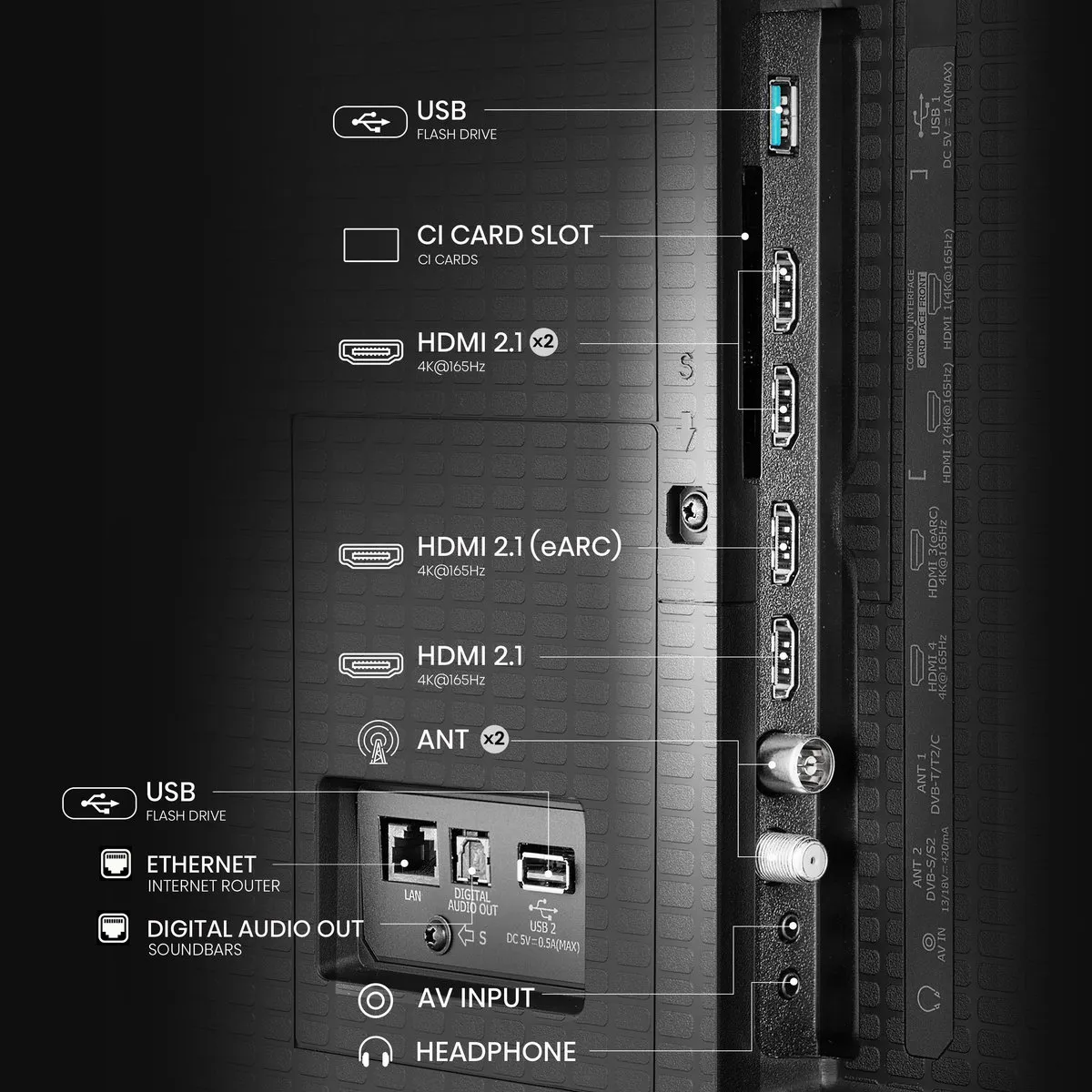 Hisense 65U7Q PRO 65 inch MiniLED TV - Metaal/Donkergrijs