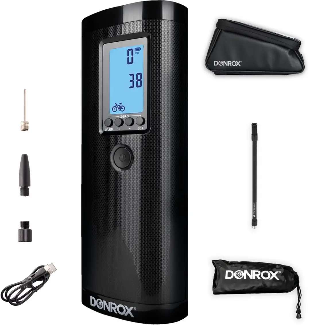 DONROX Ride F511 Compressor Bandenpomp - 20 l/min - 4000mAh