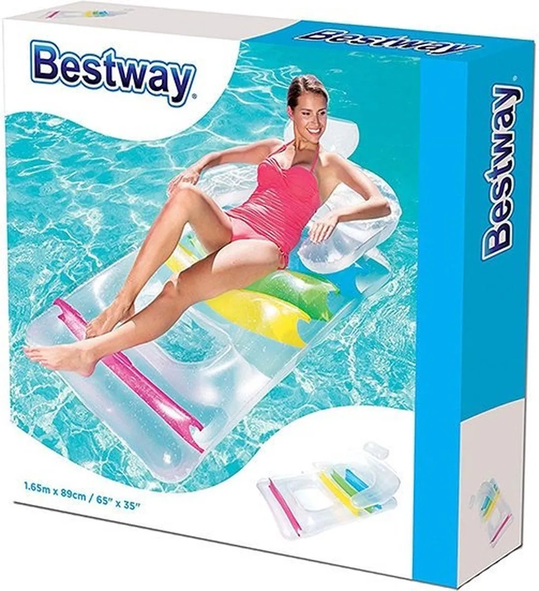 Bestway Drijfstoel Volwassenen 165x89cm - Regenboog