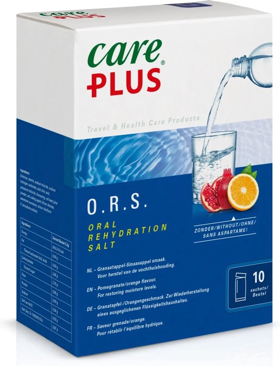 Care Plus ORS Zakjes 10 Stuks - Granaatappel/Sinaasappel - afbeelding 6 van 6