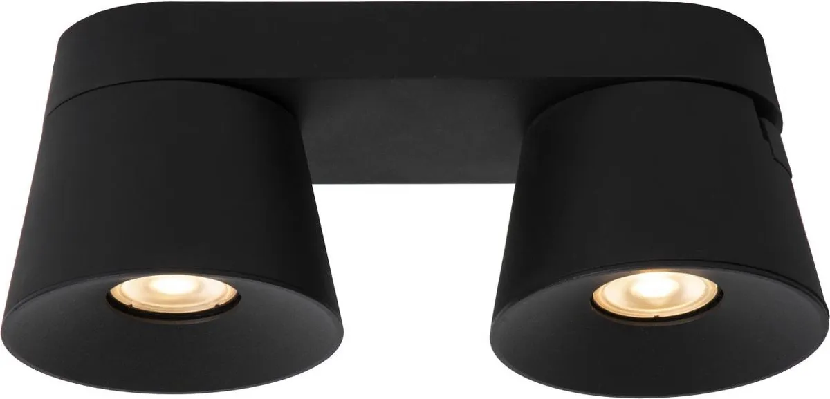 Lucide Trigono Plafondspot 2xGU10 - Zwart