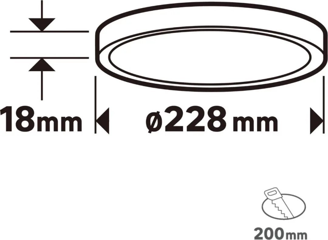 Inspire LED Plafondspot Manoa 2200lm - 15.3W Wit
