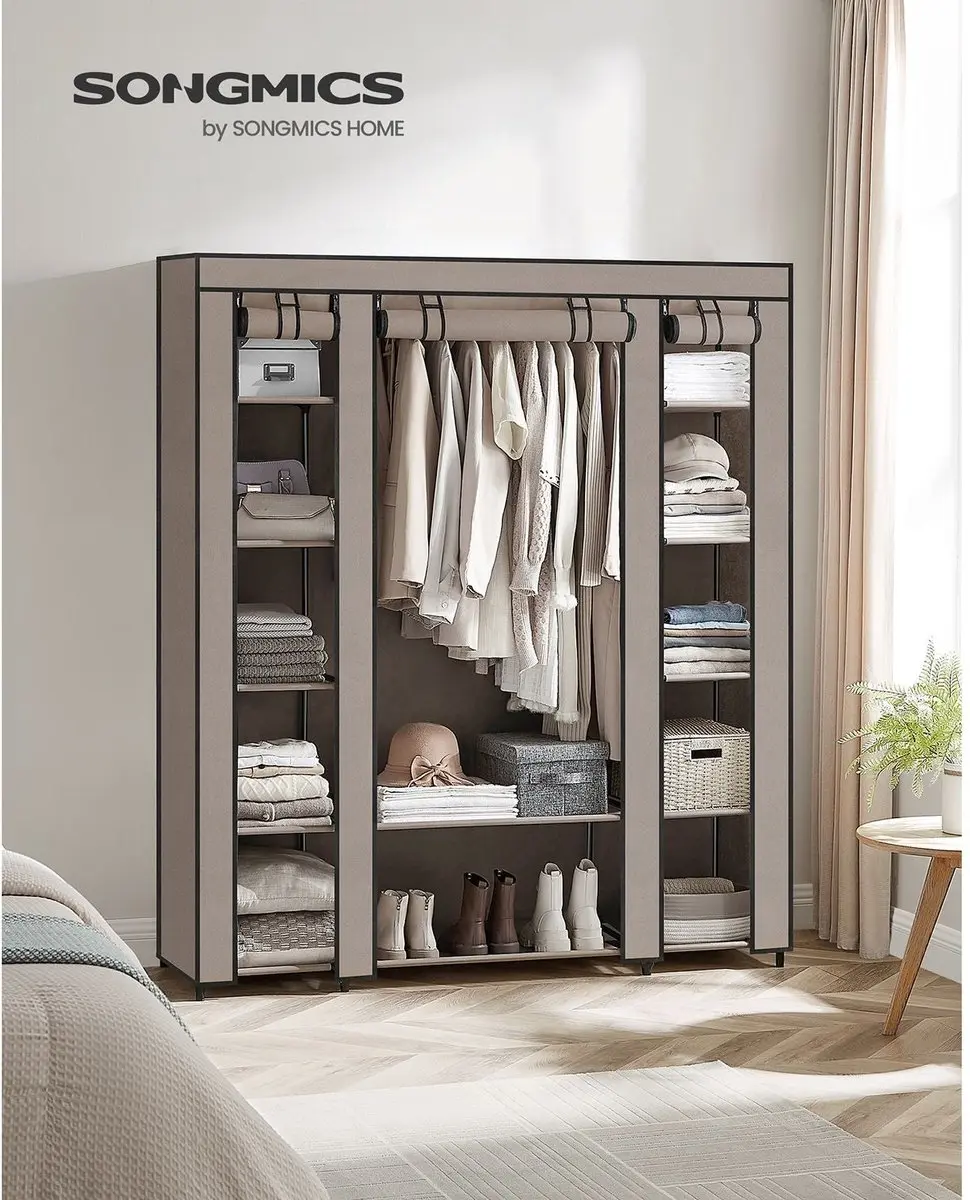 Songmics Inklapbare Garderobe Taupe
