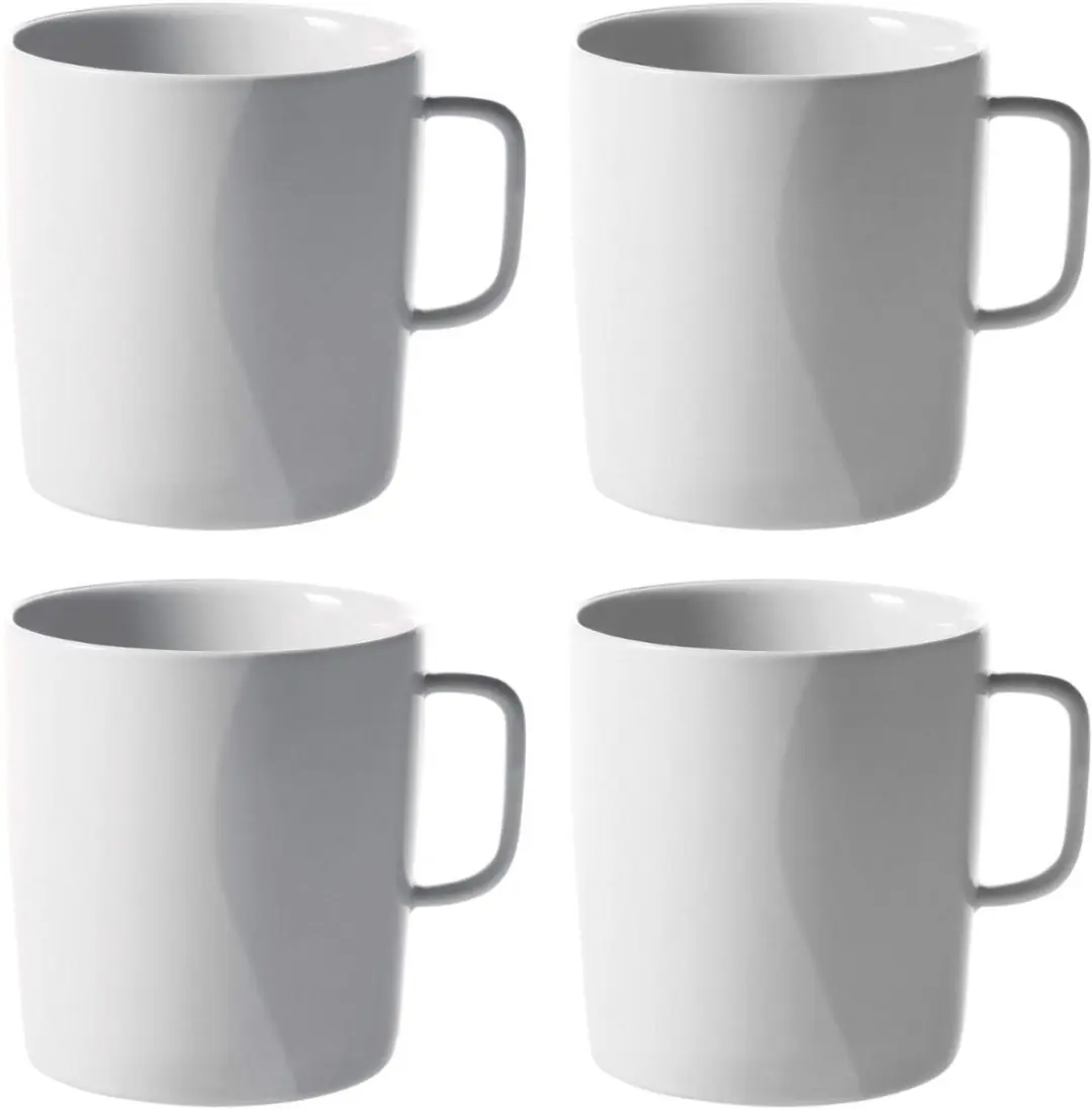 Alessi Jasper Morrison PlateBowlCup 300ml - 4 Stuks - Wit