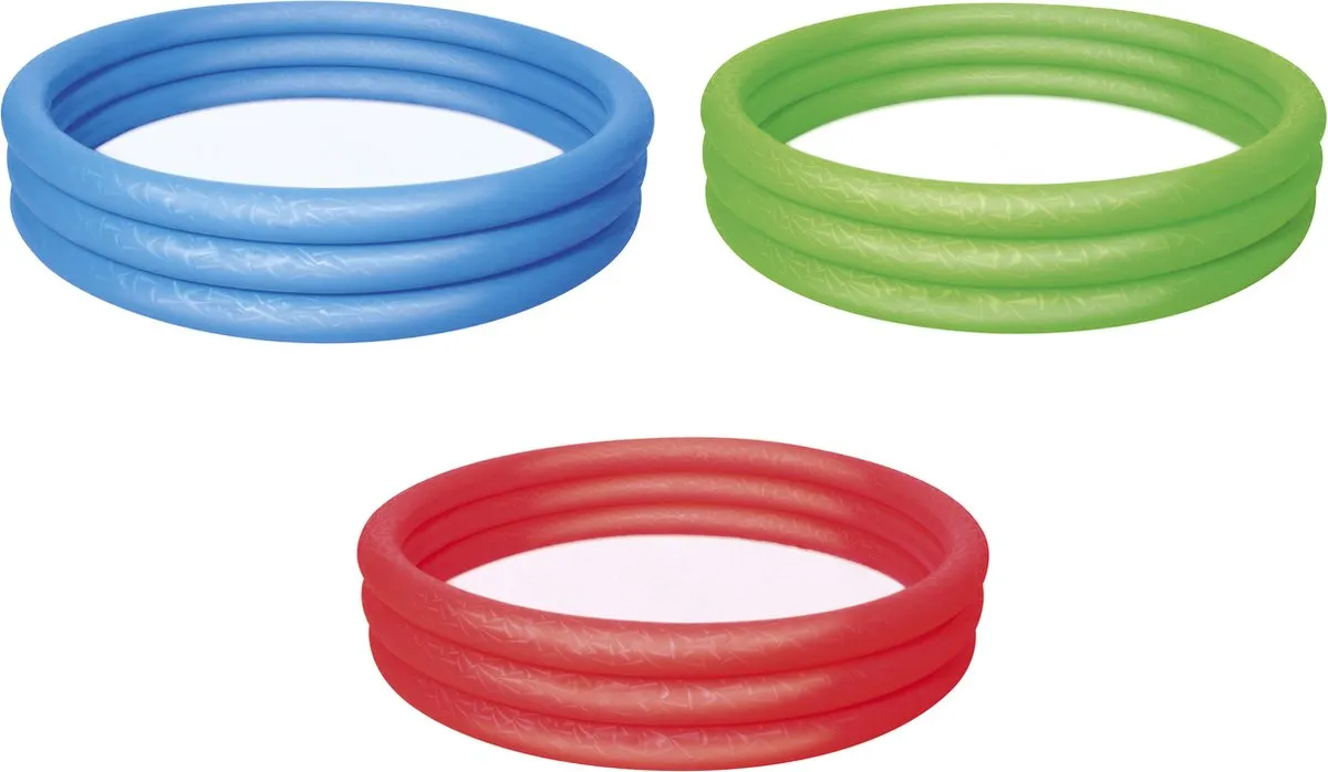 Bestway Zwembad 152cm Blauw - 282L Opblaasbaar 3 Ringen