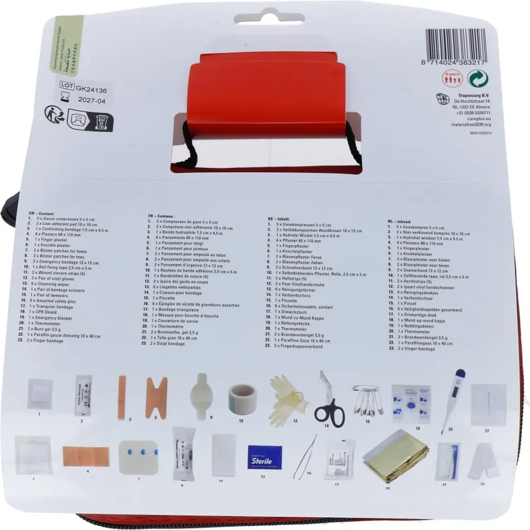 Care Plus First Aid Kit Emergency EHBO-set - 65 Stuks