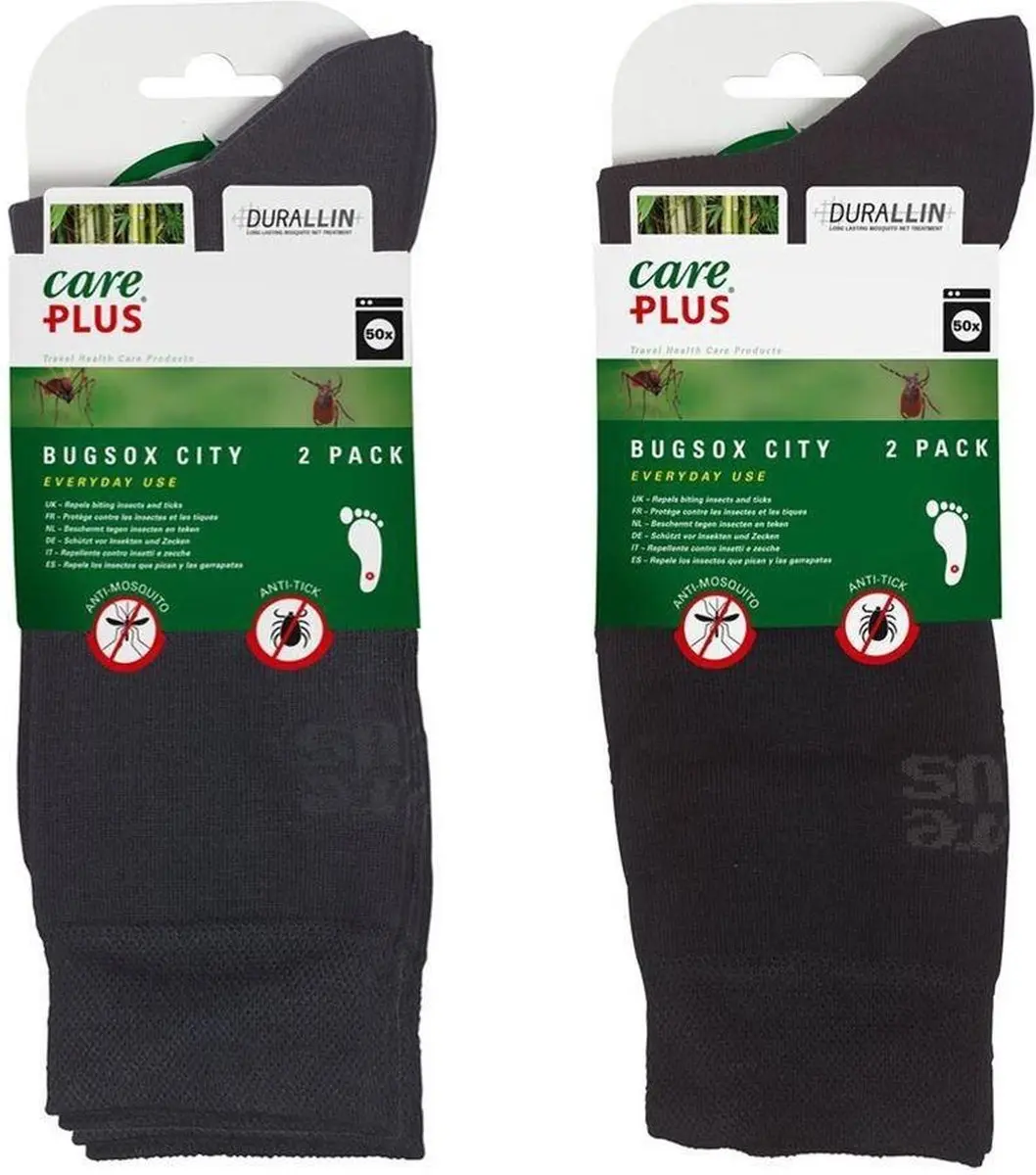 Care Plus Bugsox Traveller Wandelsokken - 2 Paar - Insectenwerend