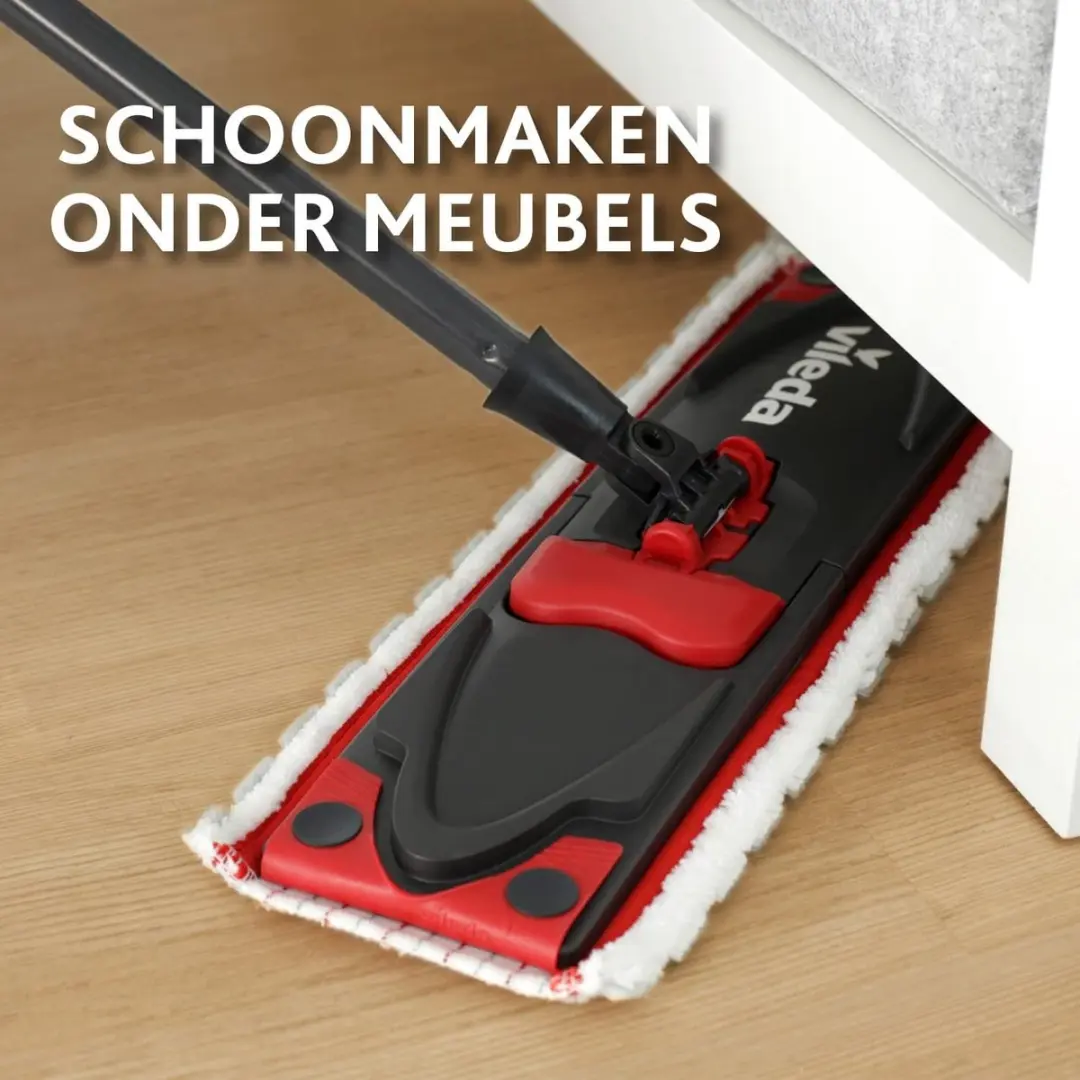 Vileda Ultramax Vloerreinigingsset - Rood - met emmer en microvezelhoes