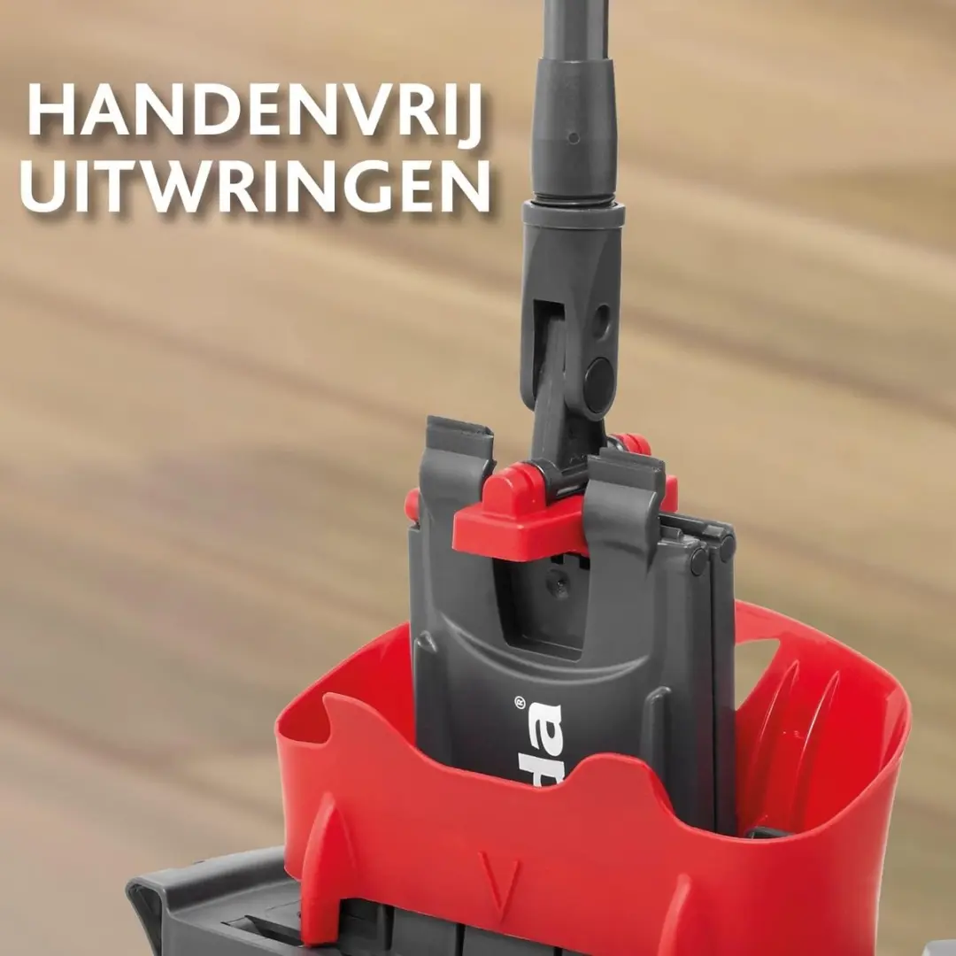 Vileda Ultramax Vloerreinigingsset - Rood - met emmer en microvezelhoes