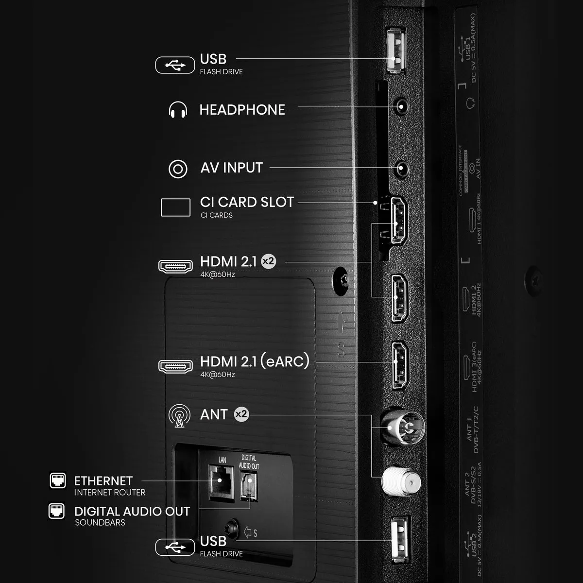 Hisense 65A6Q LED TV 4K - 20W - Zwart